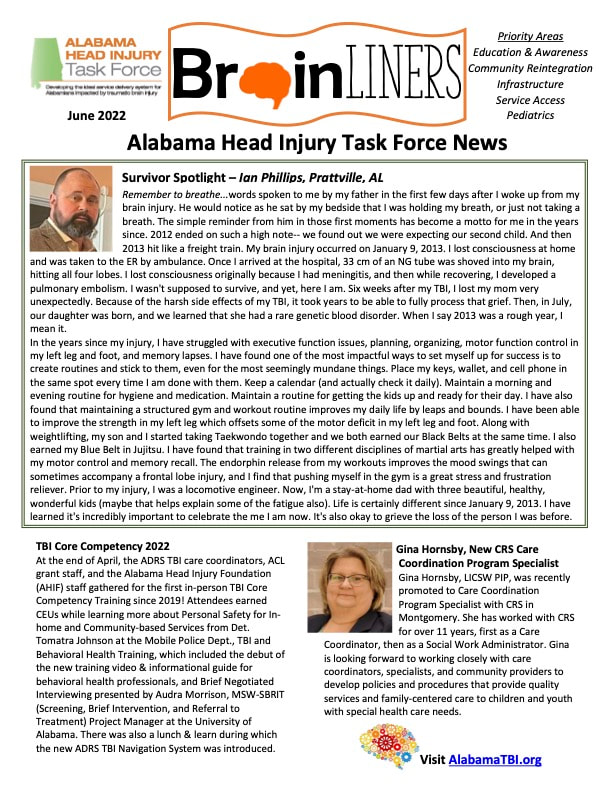 Brainliners March 2022 - AHITF News,  page 2