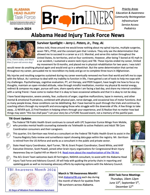 Brainliners March 2022 - AHITF News,  page 2